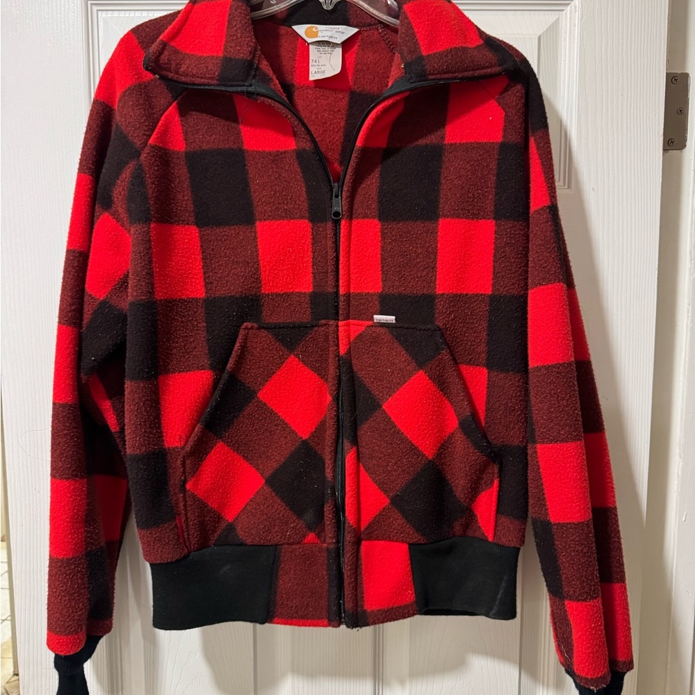 Carhartt Red and Black Plaid Jacket